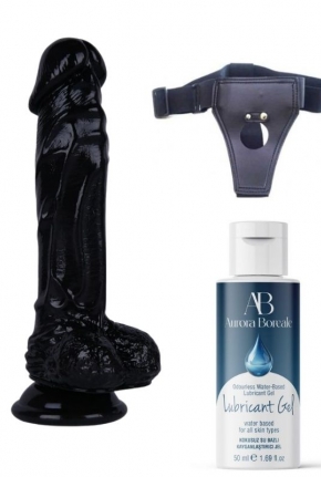 Belden Balamal Kayganlatrc Set Noctis 21cm Siyah Dildo No:64